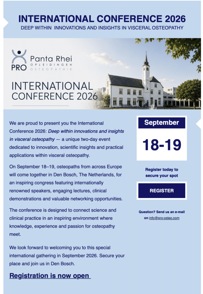 Visceral osteopathy Conference 2026 Newsletter